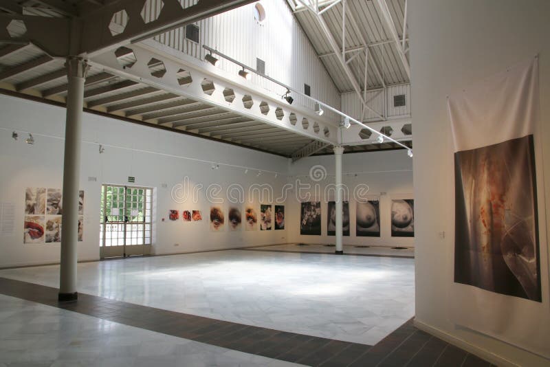 Die Kunstgaleere ist in einem Park in Madrid, Spanien stockfotografie Die Kunstgaleere ist in einem Park in Madrid, Spanien stockfotografie