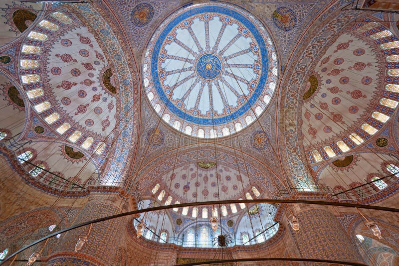 Die Kuppeln der blauen Moschee, Istanbul, Tu