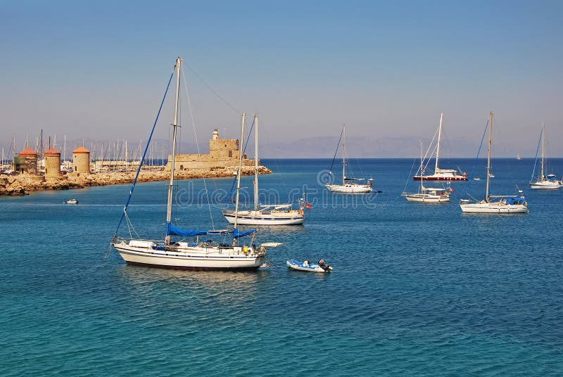Die Stadt von Rhodos stockbild Die Stadt von Rhodos stockbild