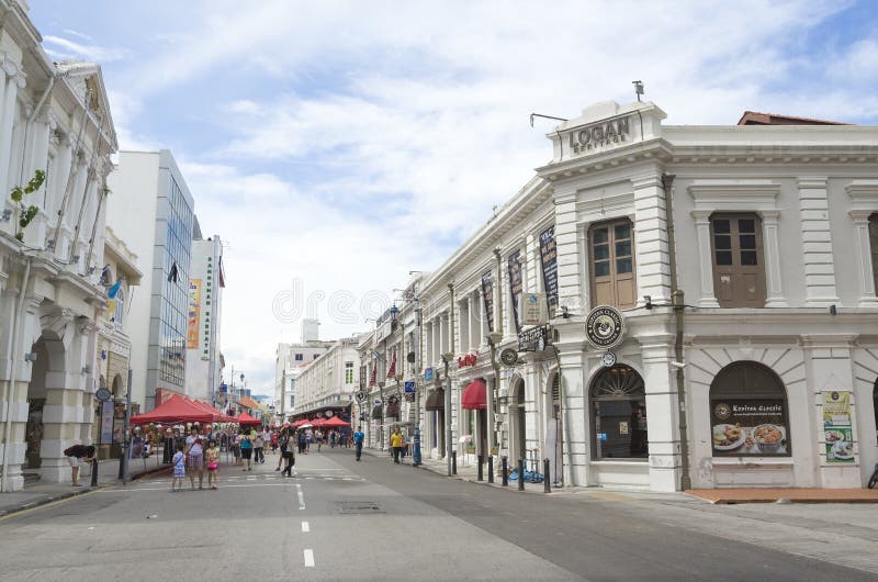 Die Strand-Straße, Penang, Malaysia Redaktionelles Bild - Bild von