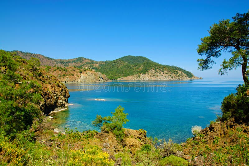 Türkische Meereslandschaft lizenzfreie stockfotos