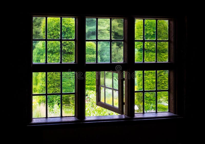 Die Wand Und Das Fenster Eines Alten Bauernhauses Nach