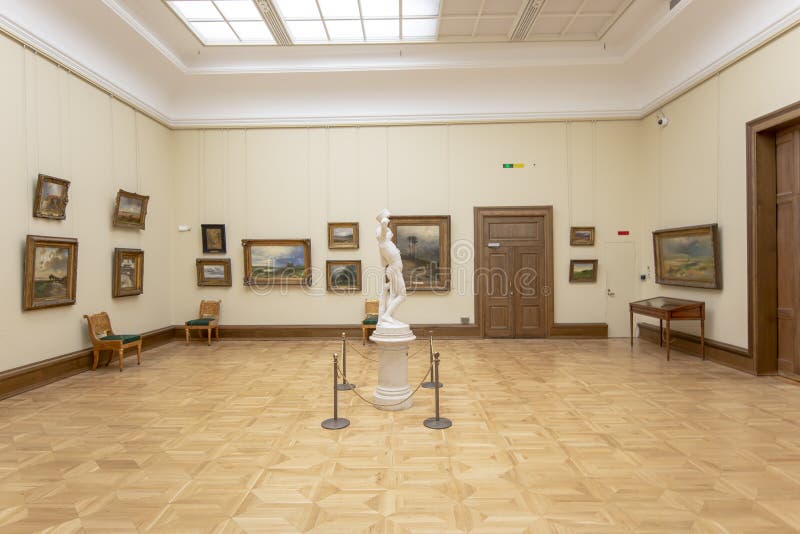 The State Tretyakov Gallery-- is an art gallery in Moscow, Russia, the foremost depository of Russian fine art in the world. Gallery`s history starts in 1856. Hall of artist V.Vasnetsov. Collection - 130,000 exhibits. The State Tretyakov Gallery-- is an art gallery in Moscow, Russia, the foremost depository of Russian fine art in the world. Gallery`s history starts in 1856. Hall of artist V.Vasnetsov. Collection - 130,000 exhibits