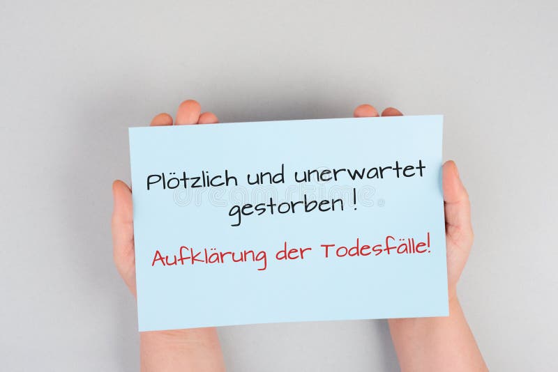 Died Suddenly and Unexpectedly, Clarification of the Increase of