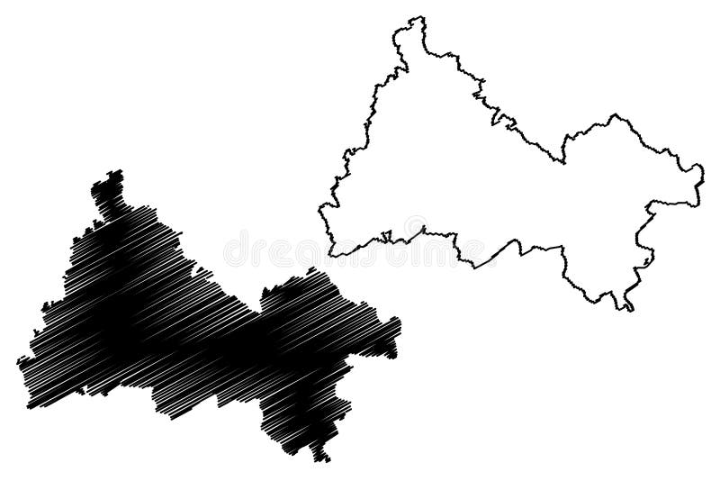 Diekirch canton Grand Duchy of Luxembourg, Administrative divisions map vector illustration, scribble sketch Diekirch map,. Diekirch canton Grand Duchy of Luxembourg, Administrative divisions map vector illustration, scribble sketch Diekirch map,