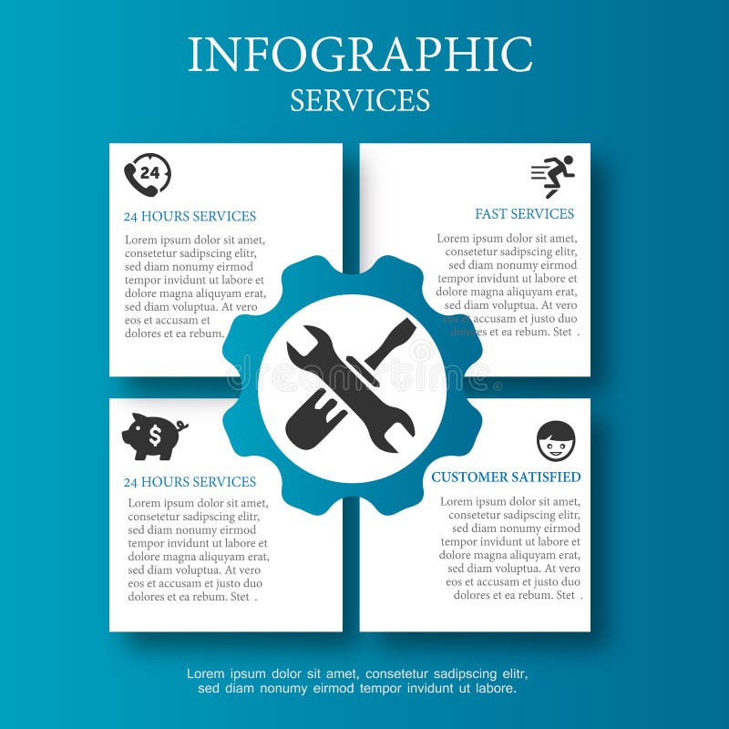 Dienstleistung Infographic stock abbildung Illustration Dienstleistung Infographic stock abbildung Illustration