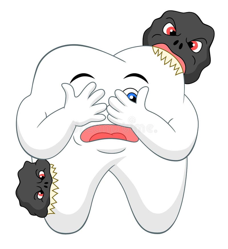 Conjunto De Dientes Con Caries Roto Procedimiento De Tratamiento Dental