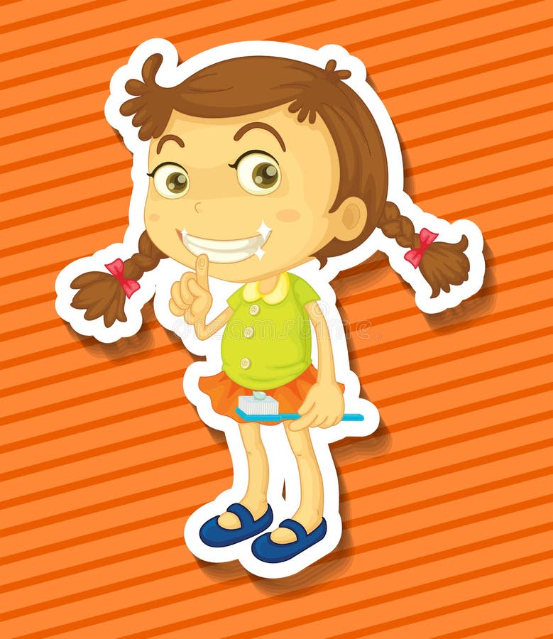 Dientes que aplican con brocha libre illustration Dientes que aplican con brocha libre illustration