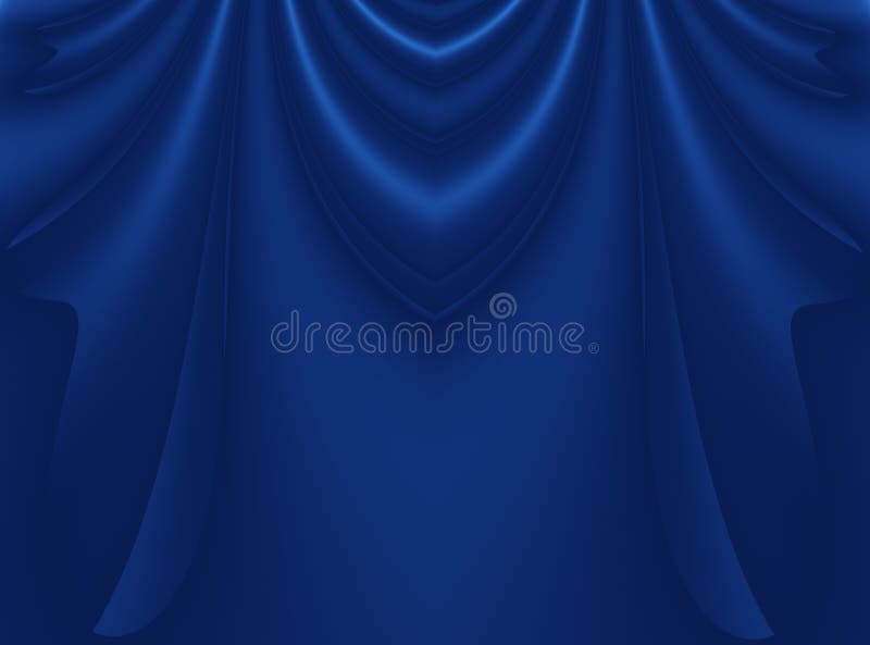 Diep blauwe moderne abstracte fractal illustratie als achtergrond met het gestileerde draperen of gordijnen stock illustratie Diep blauwe moderne abstracte fractal illustratie als achtergrond met het gestileerde draperen of gordijnen stock illustratie