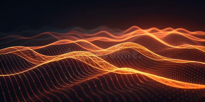 Dies ist ein computergeneriertes Bild, das eine Welle von Teilchen darstellt stockfotografie