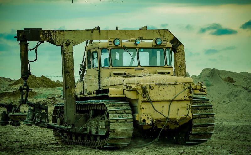 Diesel-electric tractor royalty free stock photo Diesel-electric tractor royalty free stock photo