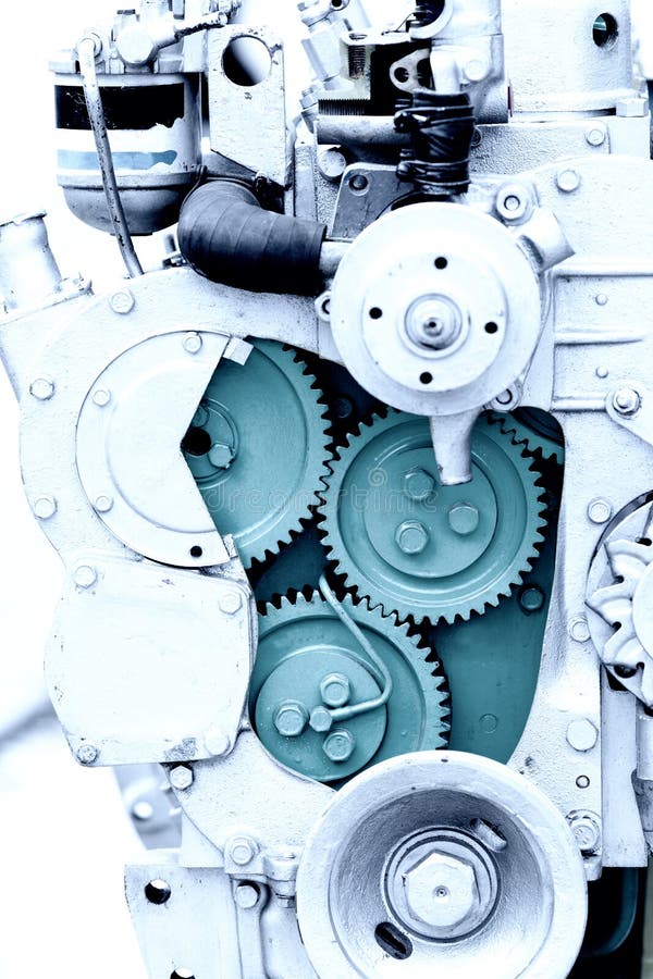 Close up of diesel engine section used for educational purposes. Generator cutaway stock images, royalty-free photos and pictures