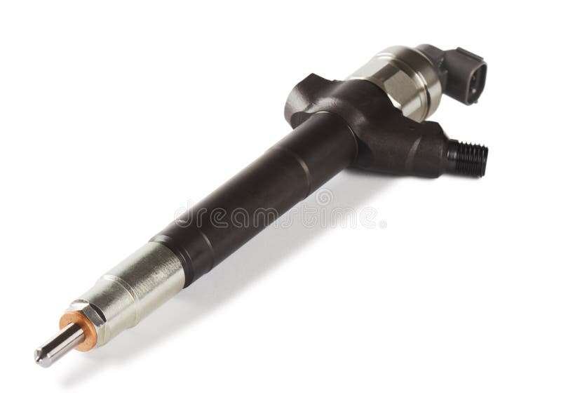 Fuel Injector without Filter Basket on White Background, Isolated, Car