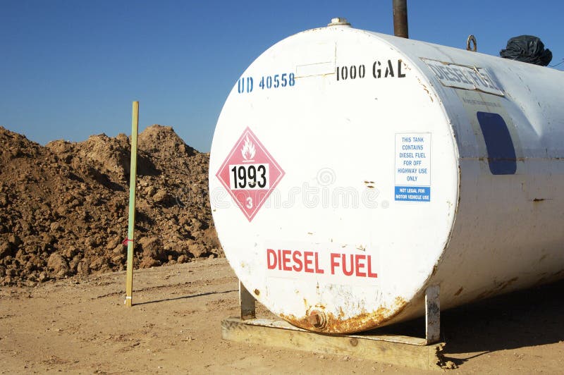Diesel- lagringsbehållare royaltyfria bilder