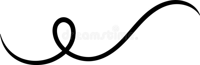 Dieser elegante schwarze Swirl schafft ein wunderschönes und vielseitiges Dekorationselement, das perfekt dazu beiträgt, einen Hau vektor abbildung