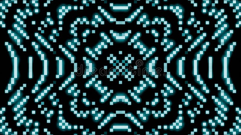 Dieses Stück präsentiert abstraktes digitales Muster mit einem faszinierenden Neon Glow Effect lizenzfreie abbildung