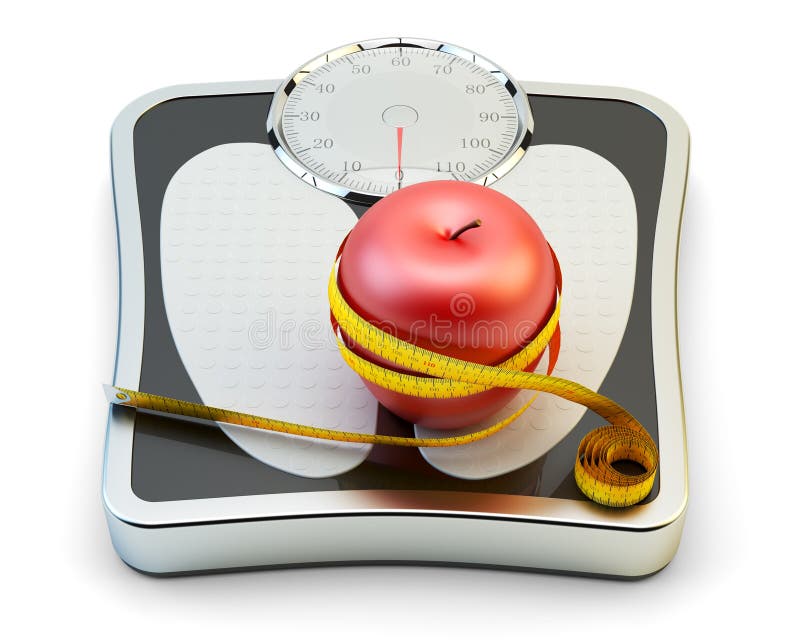 Diet, healthy eating, slimming and weight loss concept royalty free illustration Diet, healthy eating, slimming and weight loss concept royalty free illustration