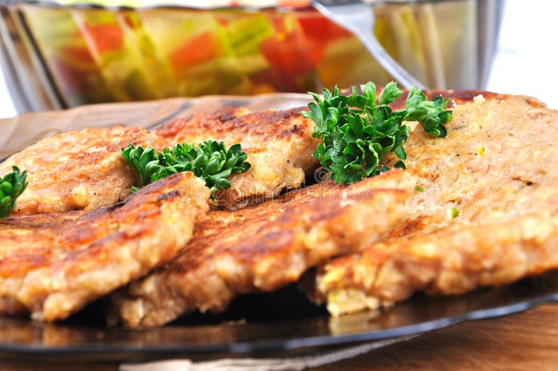 Diet oat flake pancake stock photo. Image of dish, herb 14535920