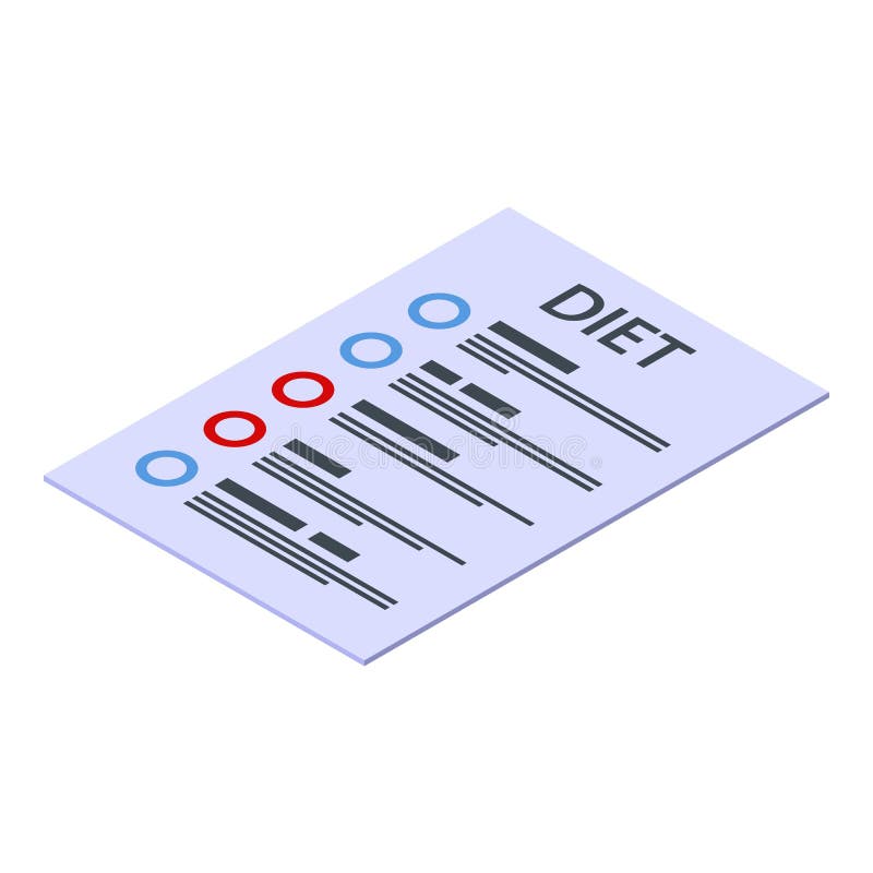 Diet program icon, isometric style royalty free illustration Diet program icon, isometric style royalty free illustration