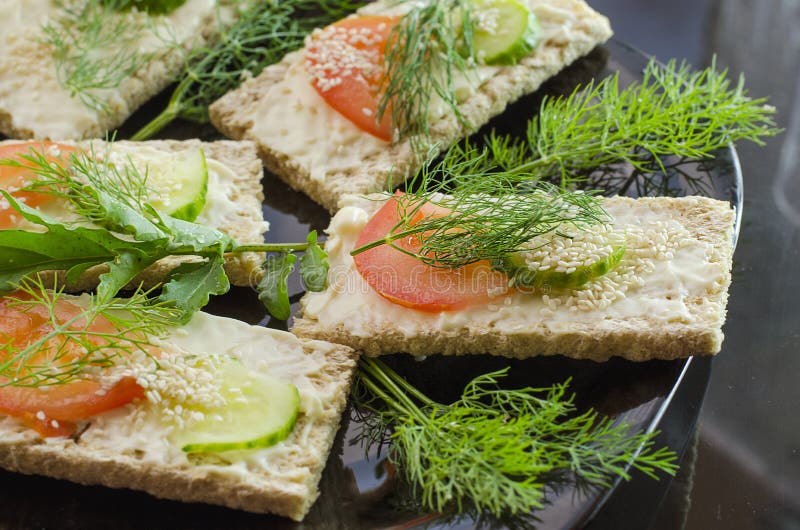 Diet Sandwich with Cheese and Vegetables Stock Image Image of healthy, butter 78376289