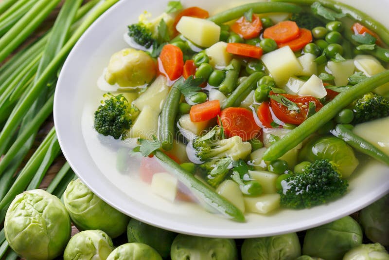 Leek soup stock photo. Image of parsley, aromatic, fresh - 16893276
