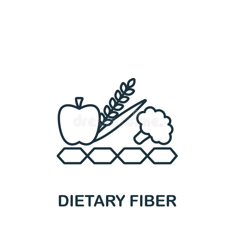 Dietary Fiber Icon. Line Simple Icon for Templates, Web Design and
