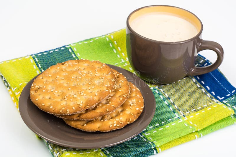 Dietary Menu Whole Wheat Bread and Yogurt in a Cup Stock Image Image