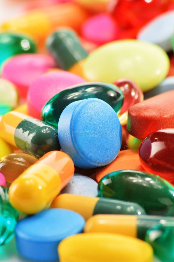 Dietary Supplement Capsules and Drug Pills Stock Image Image of