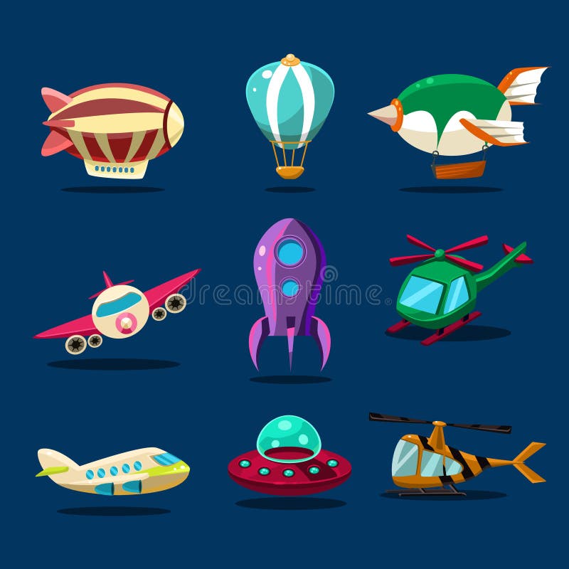 Diferente tipo de aviones ilustración del vector Diferente tipo de aviones ilustración del vector