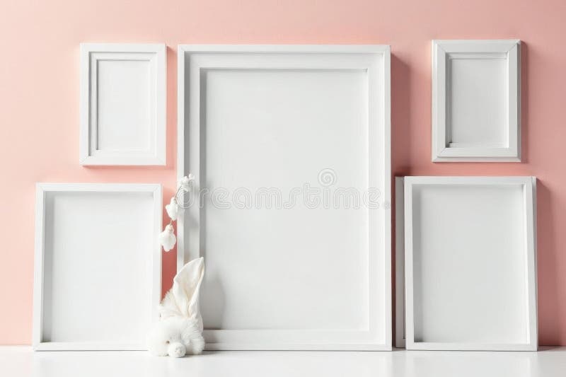 Diferite cadre albe de dimensiuni diferite pe un cadru alb cu fundal strălucitor pentru imagini curate vector illustration