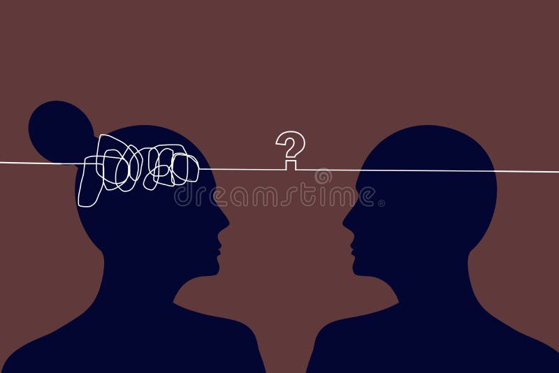 Difference Entre L Homme Et La Femme Dans L Amour Illustration Stock Illustration Du Silhouette Transmission