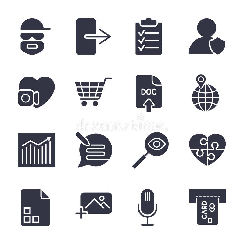 Diff?rentes ic?nes de vecteur Ic?nes simples pour des apps, des programmes et le site illustration de vecteur Diff?rentes ic?nes de vecteur Ic?nes simples pour des apps, des programmes et le site illustration de vecteur