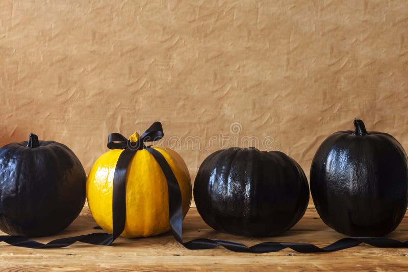 Difference. Alone among the Others Stock Photo - Image of pumpkins ...