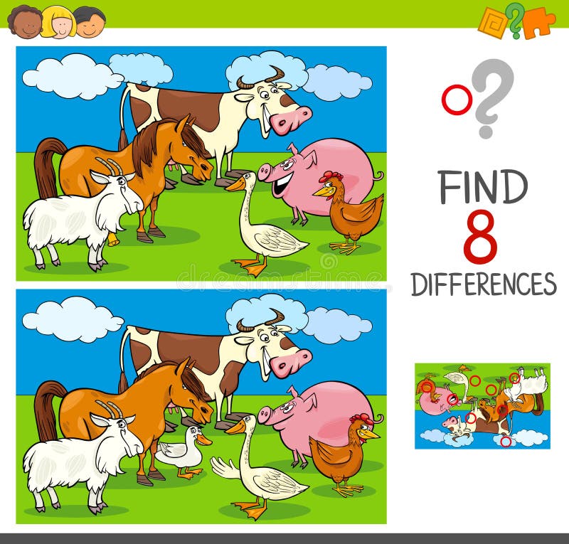 Christmas Find Differences Task Stock Vector - Illustration of ready ...