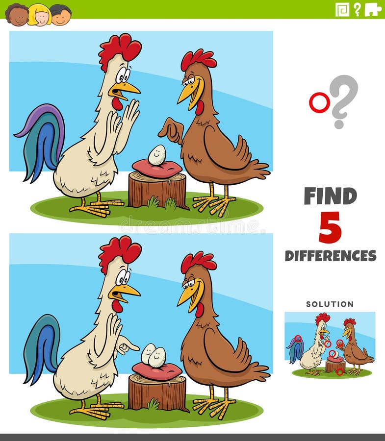 Differences Educational Task for Kids with Music Band Stock Vector ...