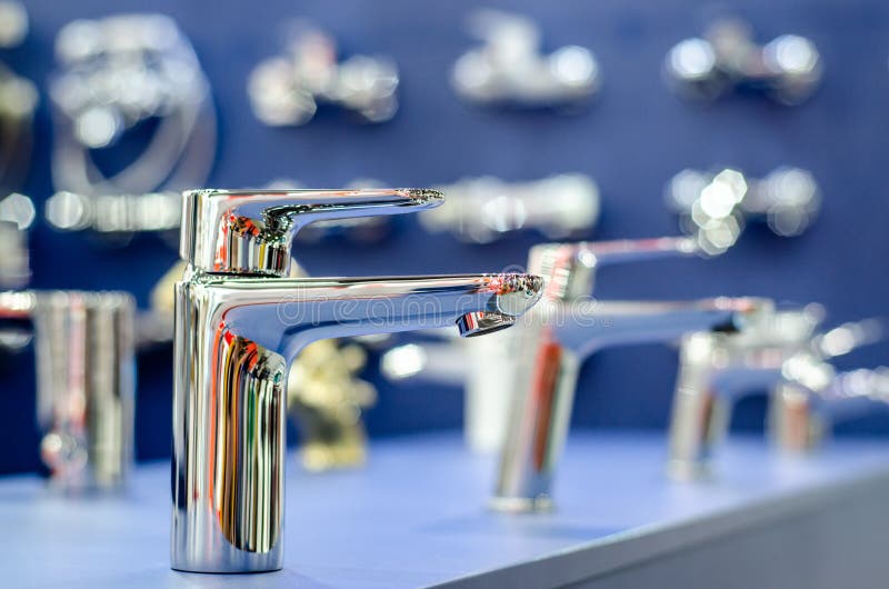 Bathroom Taps stock photo. Image of luxury, metal, ceramic 12862440