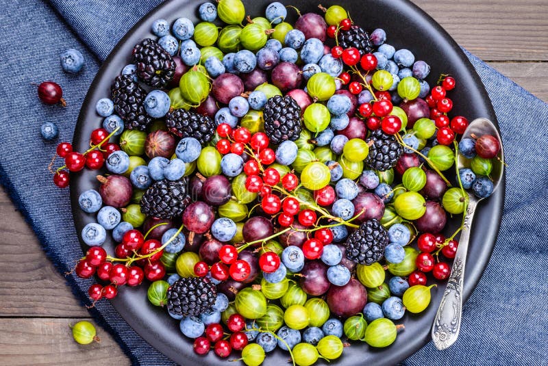 Different berries plate.