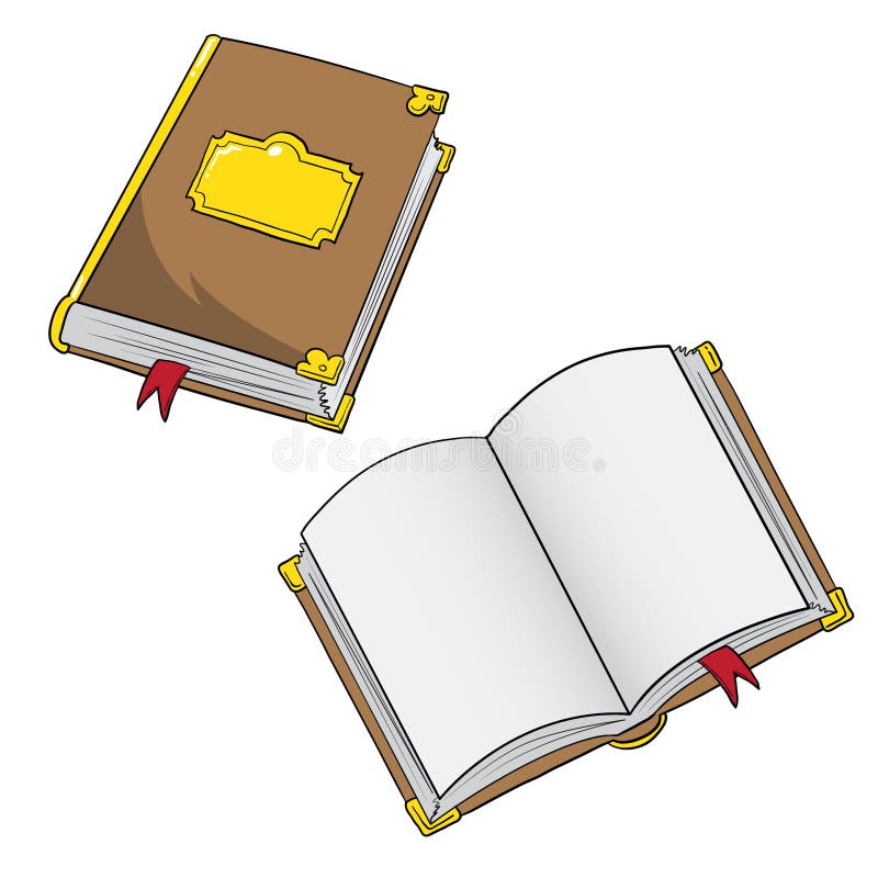 Different books in a library royalty free illustration