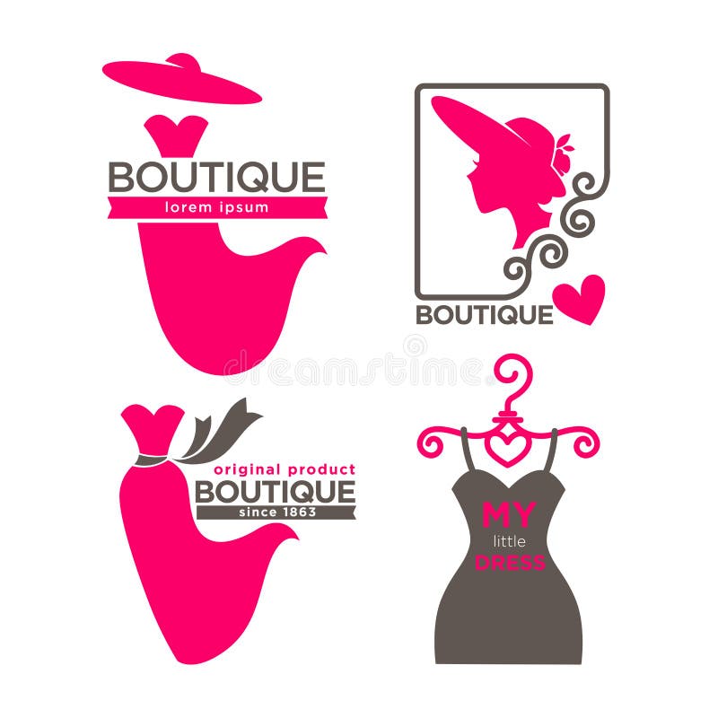 Boutique with Original Production since 1863 Isolated Logo Stock Vector ...