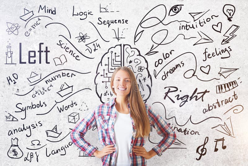 Different brain sides concept royalty free stock photography Different brain sides concept royalty free stock photography
