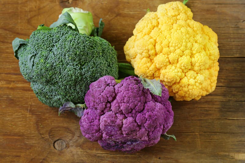 Different Cauliflower Broccoli Stock Photo Image of tasty, cabbage