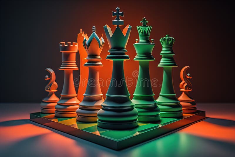 Chess queen on chessboard AI Generated 24118842 Stock Photo at