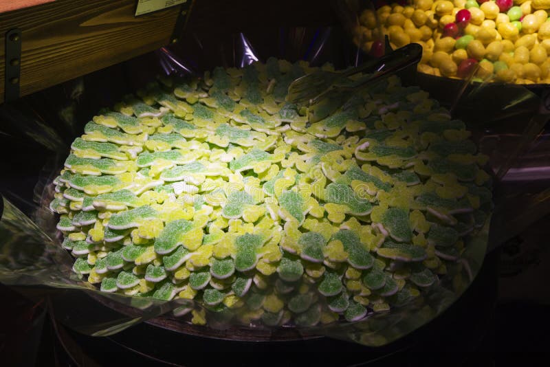 Different Chewing Gum in the Tank in the Store Stock Photo Image of