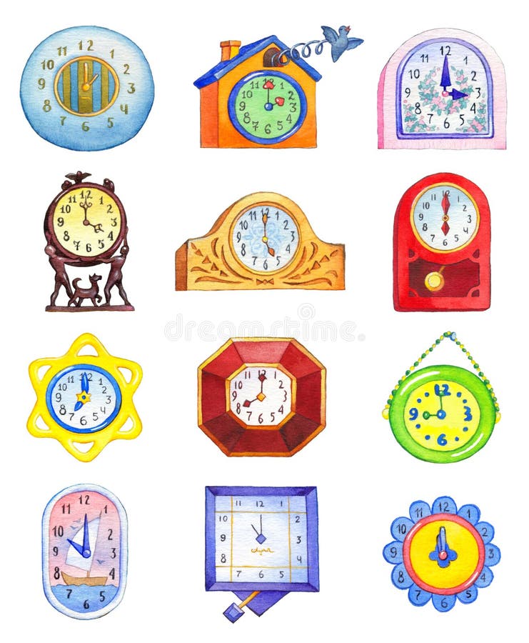 Oval Clocks stock vector. Illustration of dial, retro 33500302