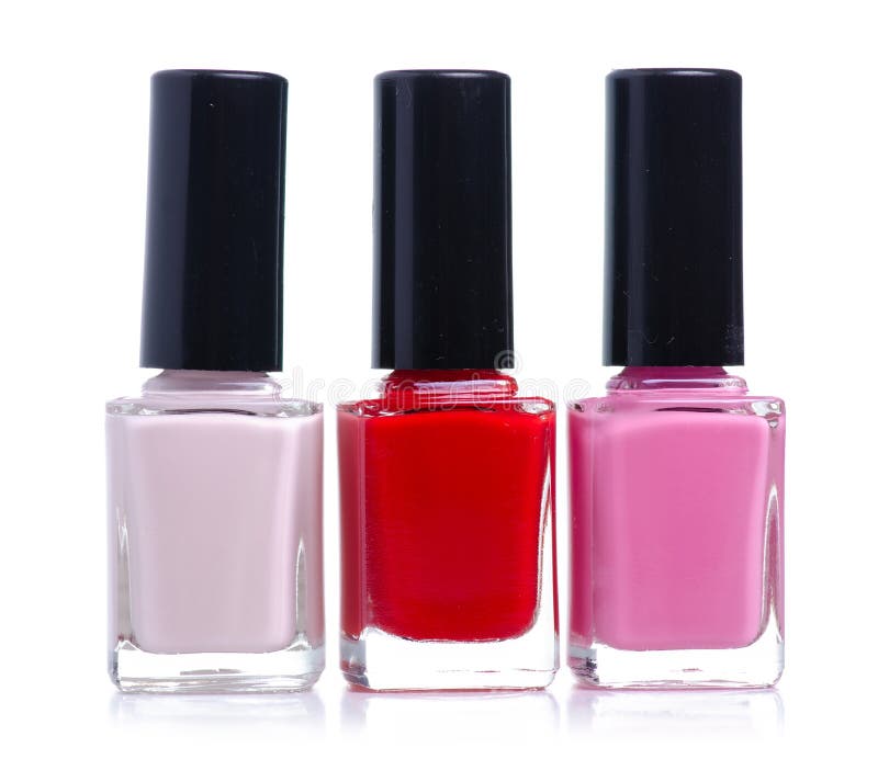 Different color nail polish stock photo