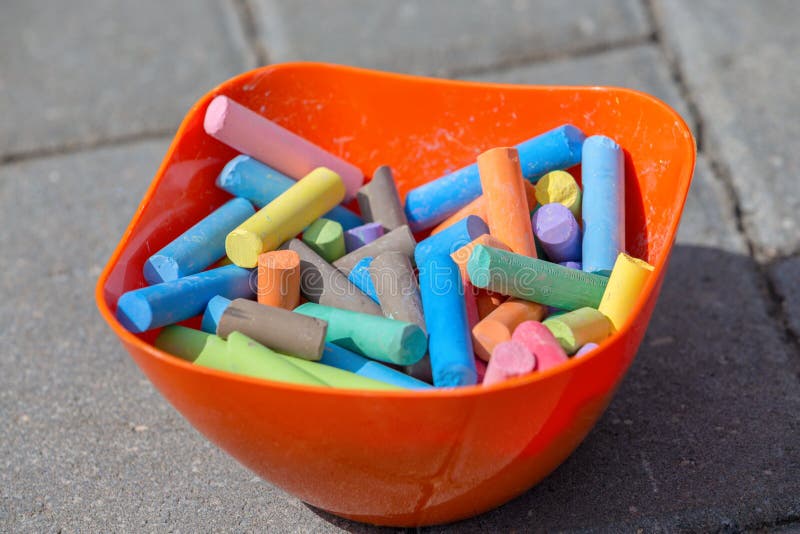 Different colored chalk stock image. Image of crayons - 74757043