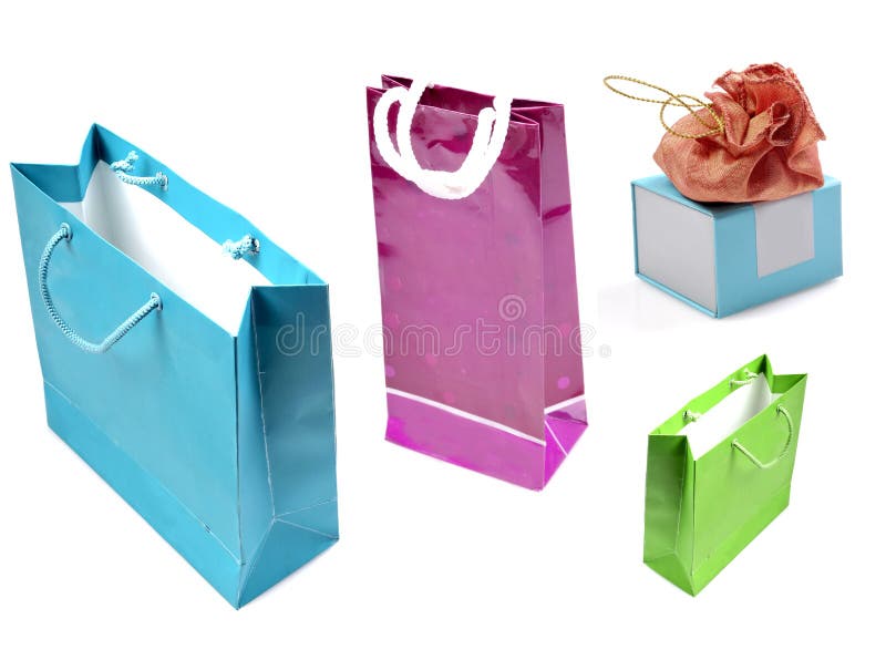Colored Shopping Bag stock image. Image of boutique, bags 1741661