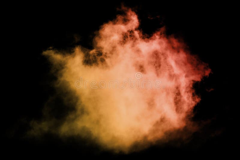 Green And Pink Steam On A Black Background Stock Photo - Download