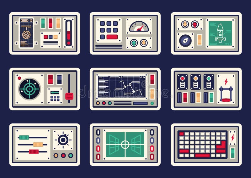 Different control panels royalty free illustration