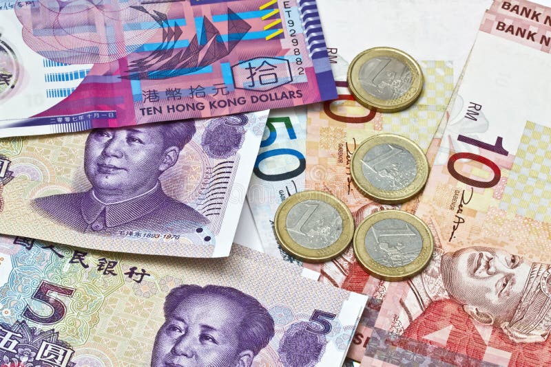 Different currencies background